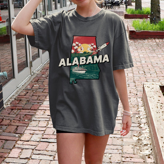 Alabama State Tshirt, Unisex