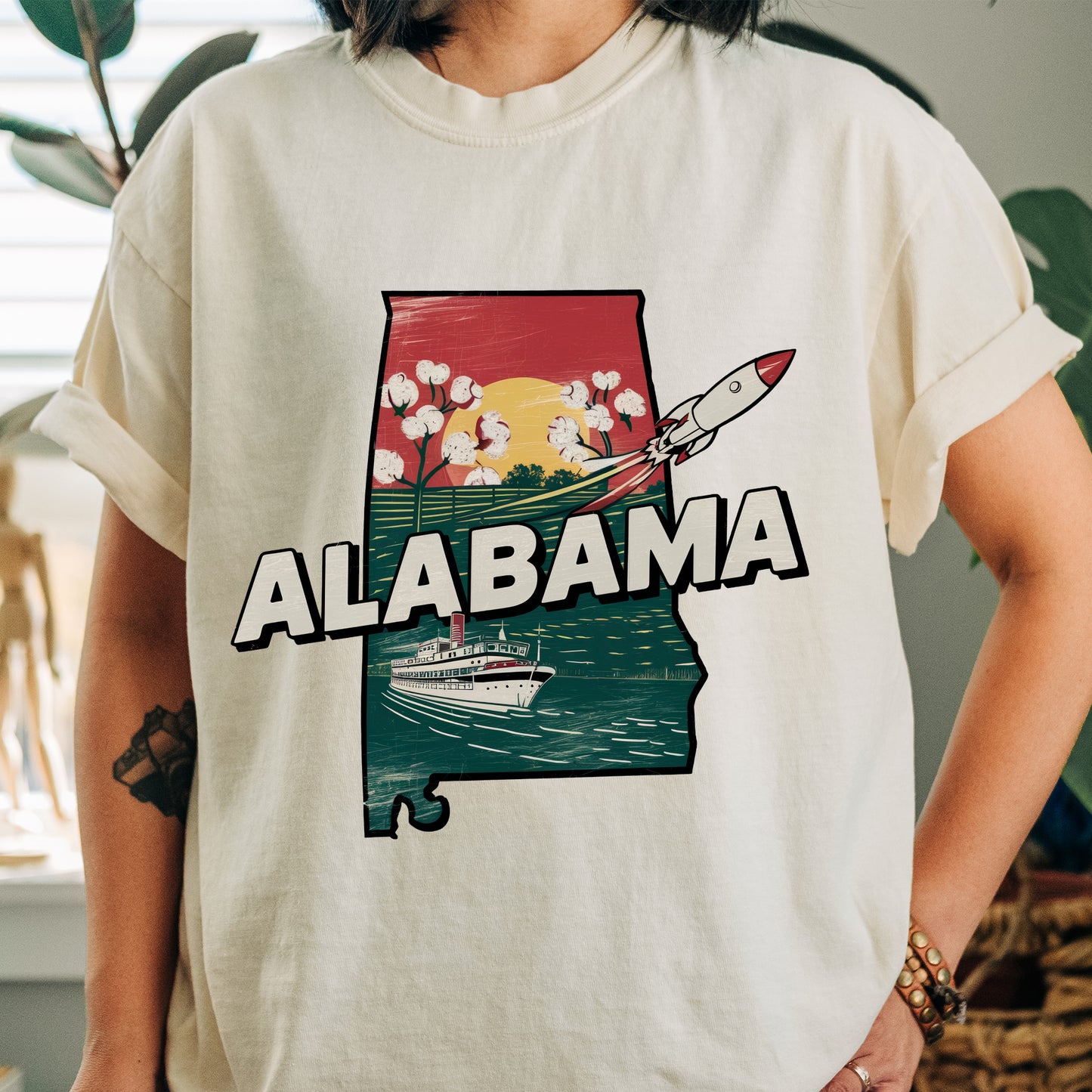 Alabama State Tshirt, Unisex