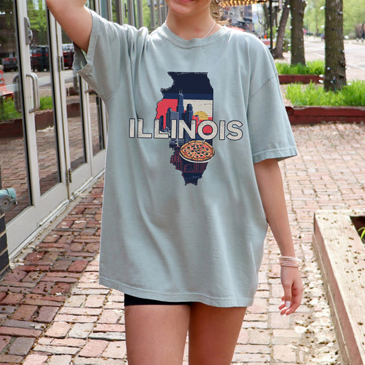 Illinois State Tshirt, Unisex