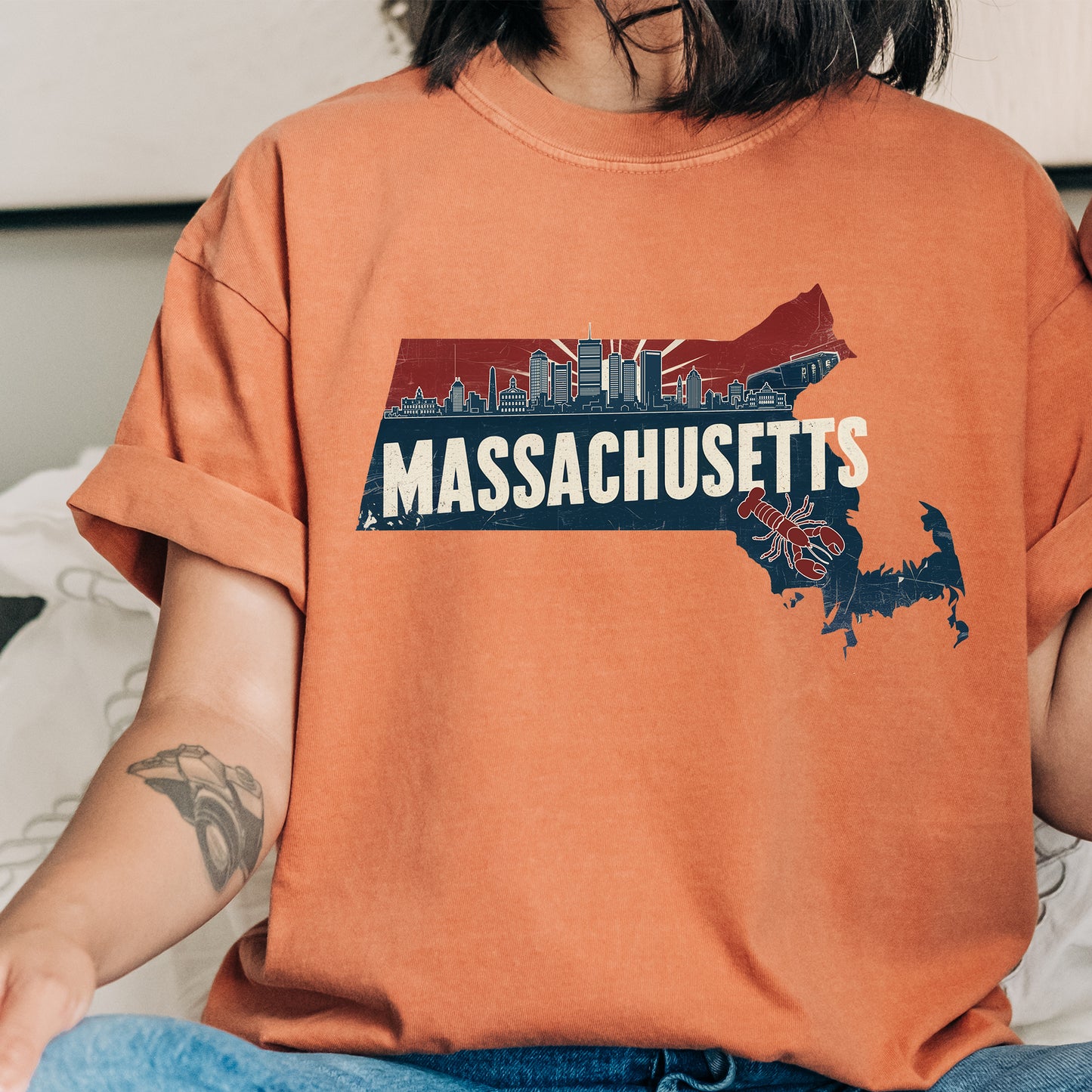 Massachusetts State Tshirt, Unisex