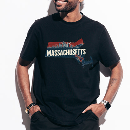 Massachusetts State Tshirt, Unisex