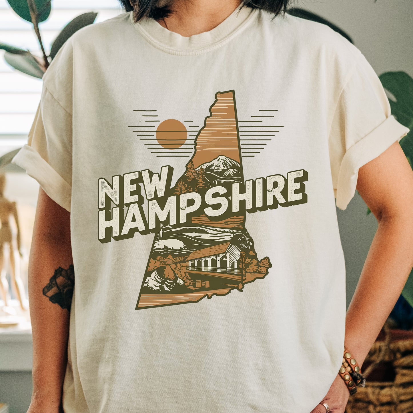 New Hampshire State Tshirt, Unisex