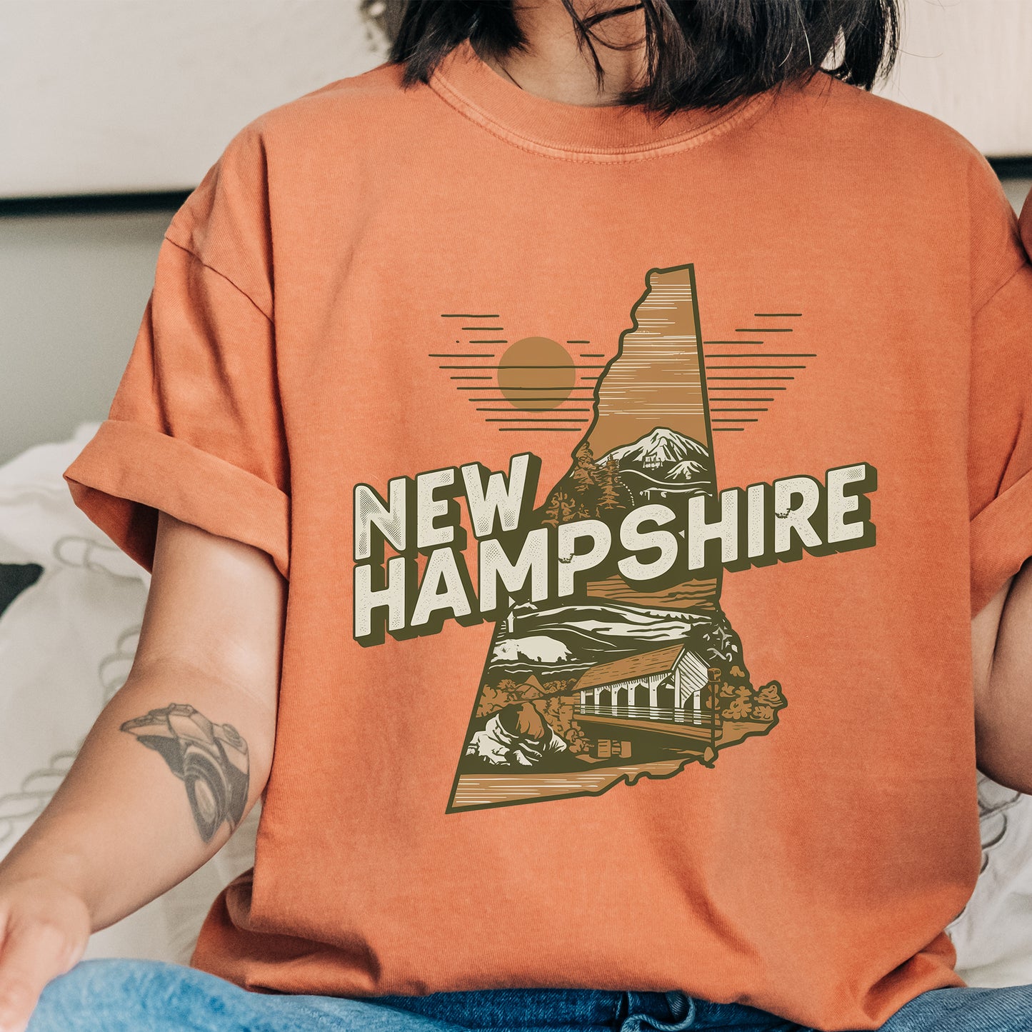 New Hampshire State Tshirt, Unisex