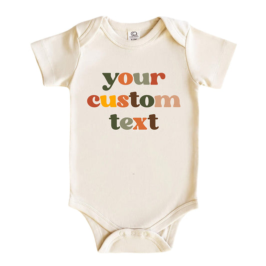 Custom Text Baby Bodysuit, Unisex