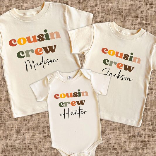 Custom Name Cousin Crew Toddler Shirt, Unisex